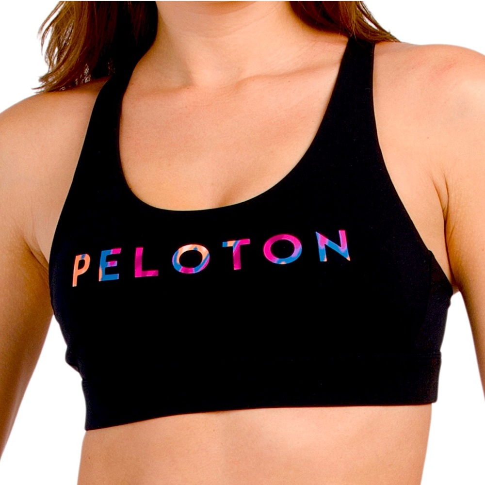 Peloton black sports bra